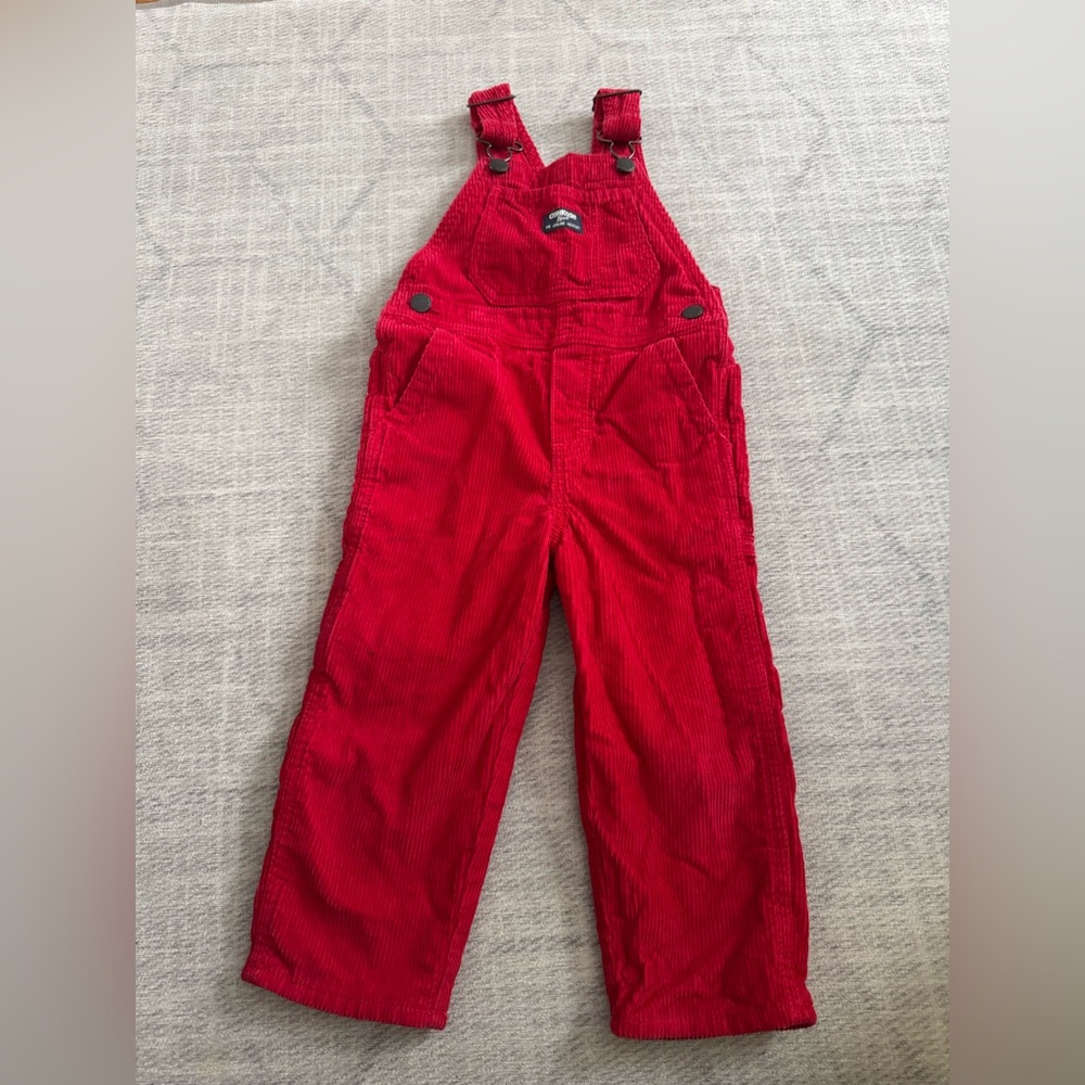 OshKosh B'Gosh Red 3T Corduroy overalls